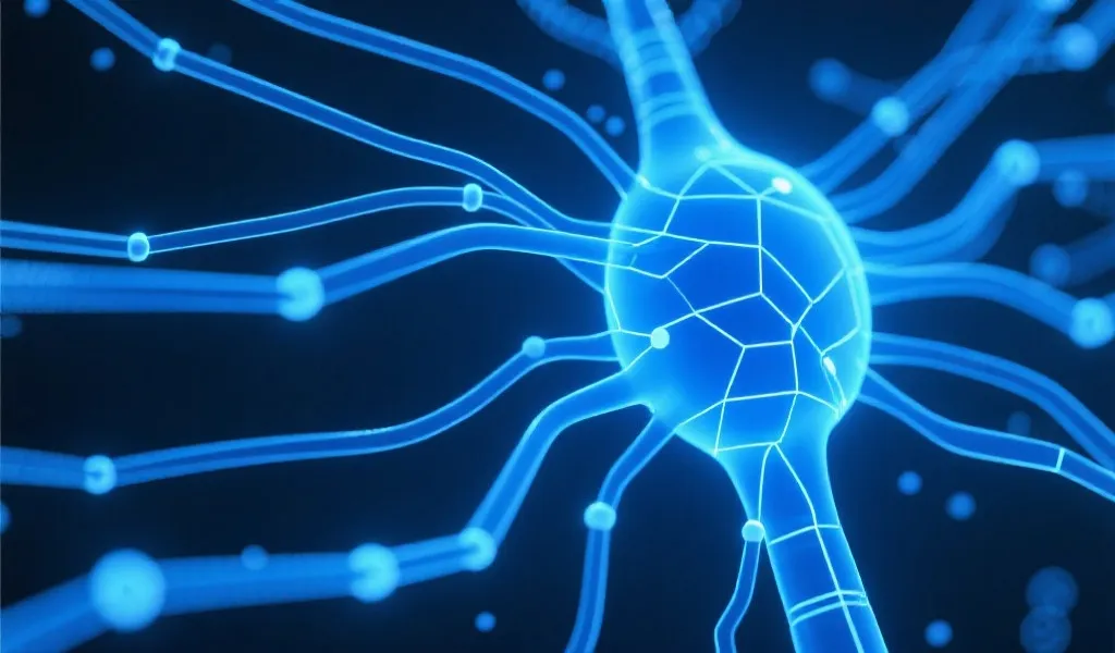 数据科学抽象可视化,光影交错的神经网络图景