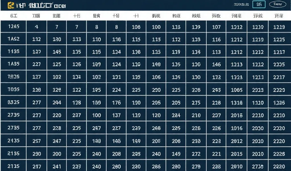 开奖结果表格展示示例